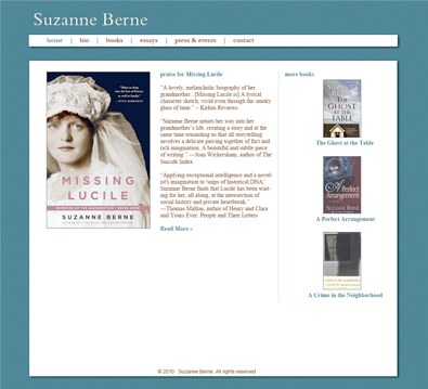 Suzanne Berne - Homepage