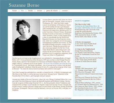 Suzanne Berne - Bio Page