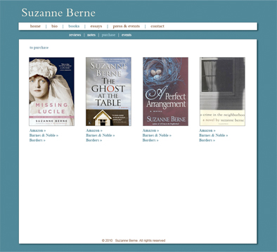 Suzanne Berne - Purchase Page