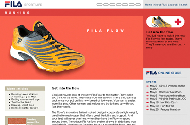 Fila - Product page