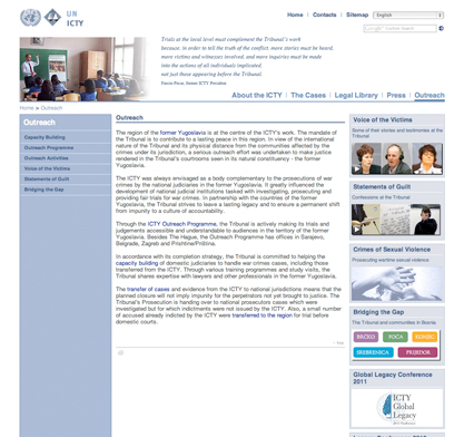 ICTY - Outreach Page