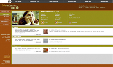 Misunderstood Minds - Attention page
