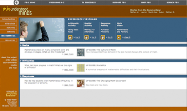 Misunderstood Minds - Mathematics page